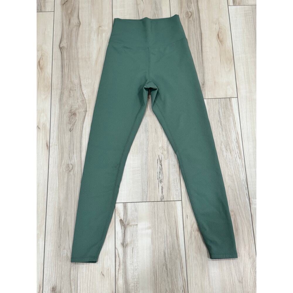 BeachRiot Sport RIbbed Leggings Green Waffle Small